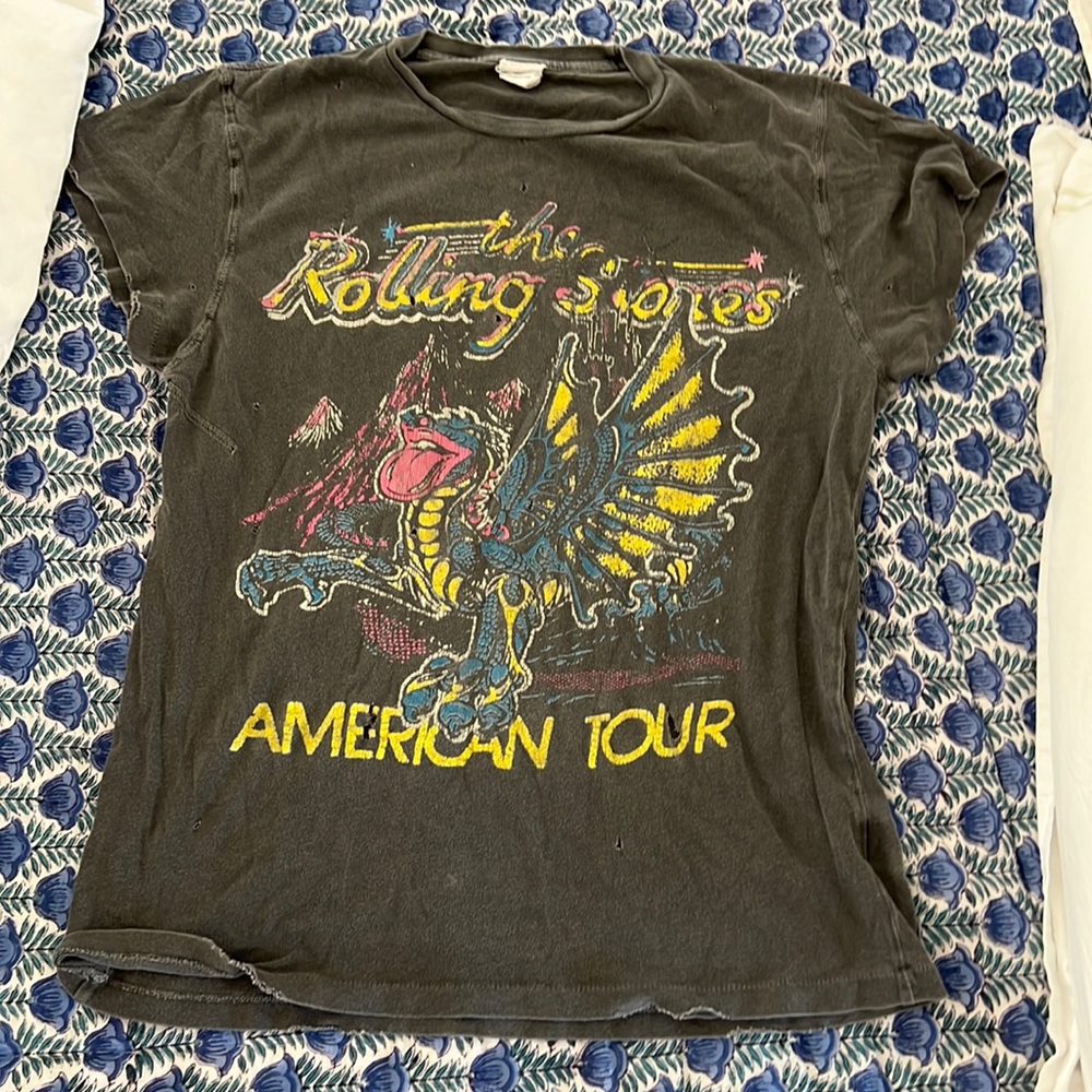 Madeworn Rolling Stones Shirt Size XS Gray